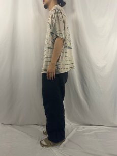 画像3: 【SALE】90's USA製 太陽柄 ハンドペイント×タイダイ Tシャツ XL (3)