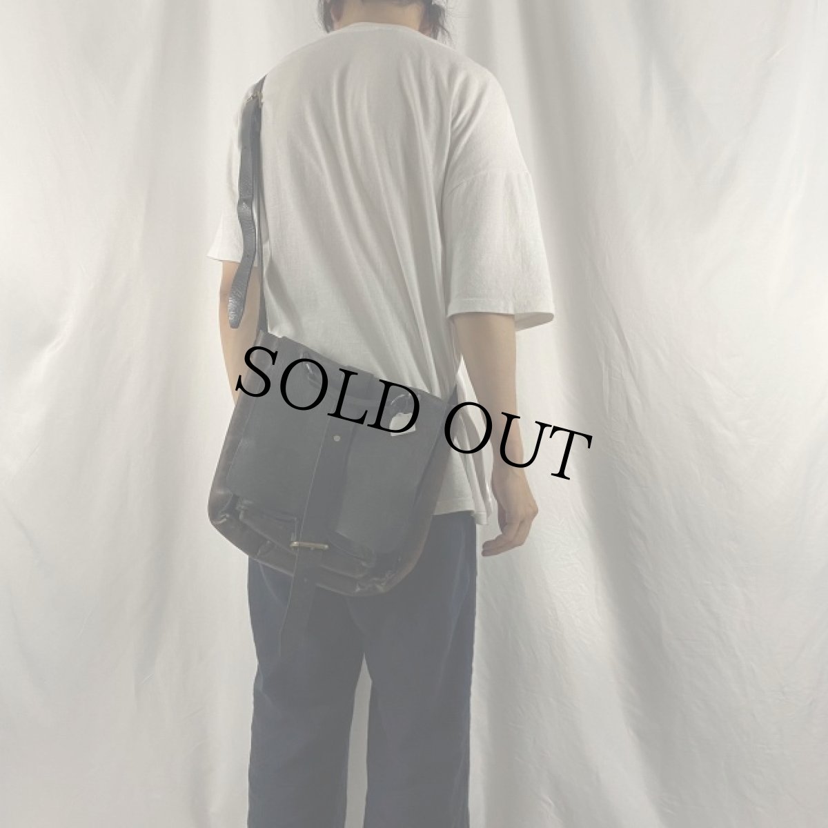 画像2: VINTAGE コンビレザーショルダーバッグ (2)