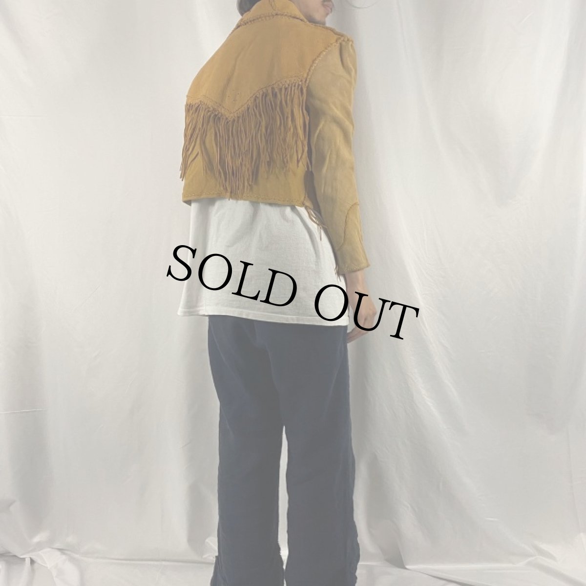 画像4: 70's ハンドメイド フリンジ スエードジャケット (4)