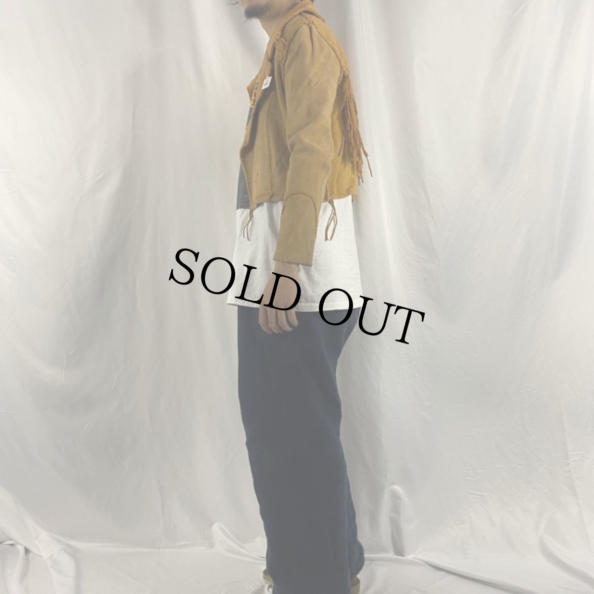 画像3: 70's ハンドメイド フリンジ スエードジャケット (3)