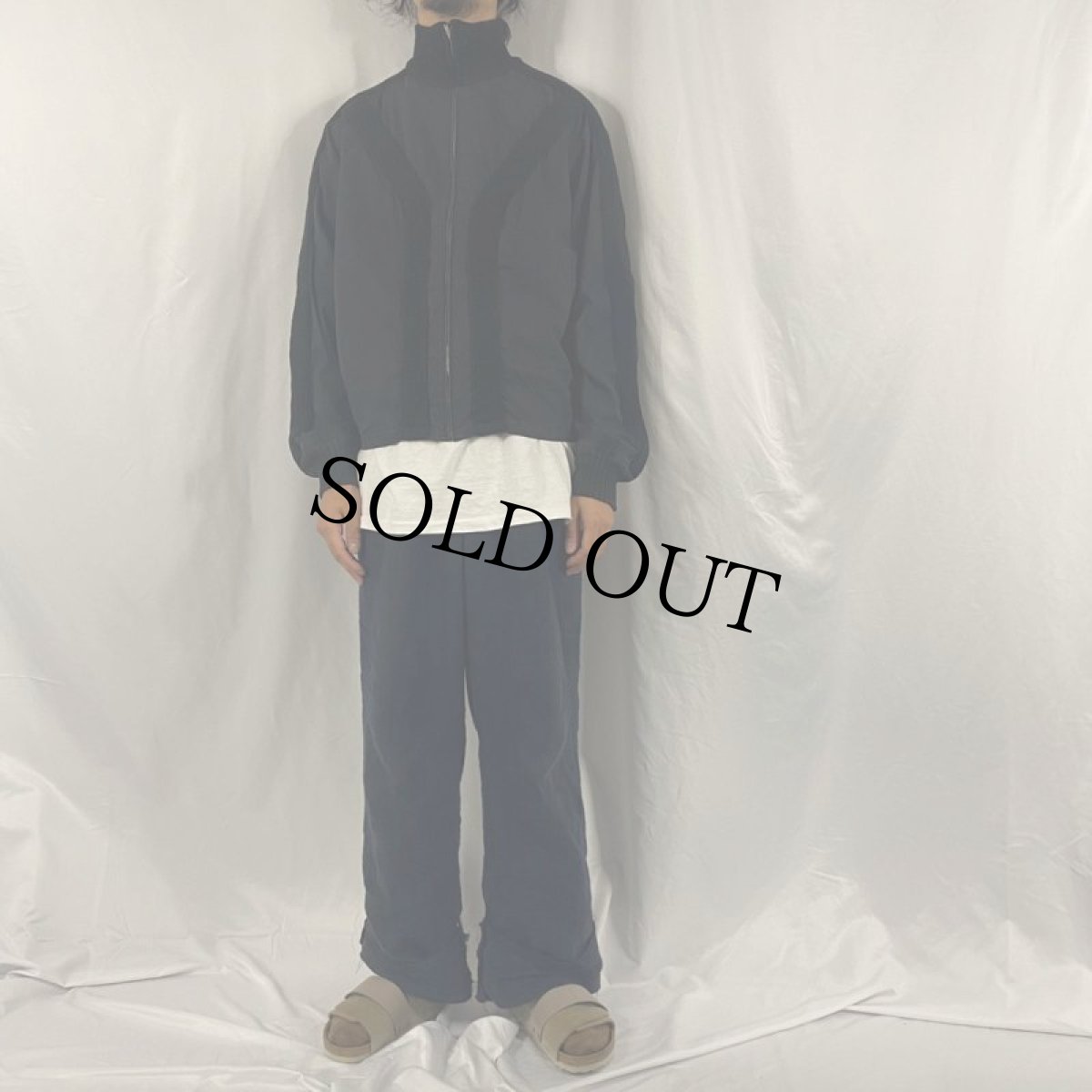 画像2: 60's ウールラインデザイン ジップアップジャケット (2)