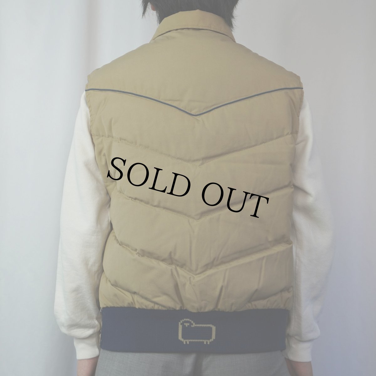 画像3: 80's Woolrich USA製 ポリエステル×コットン ダウンベスト L (3)