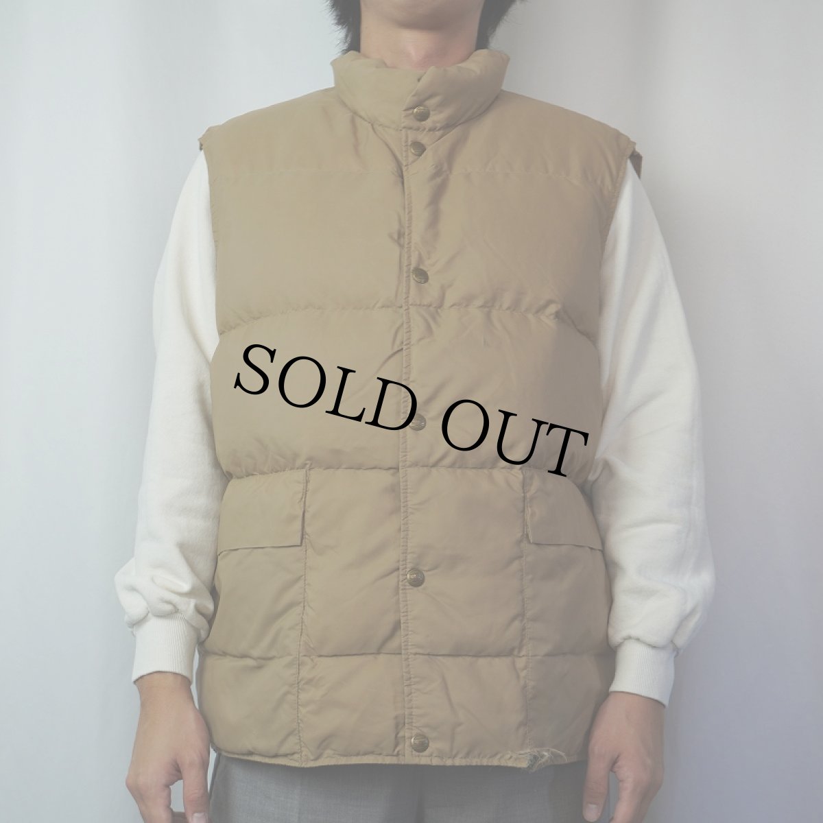 画像2: 80〜90's L.L.Bean USA製 ナイロンダウンベスト XL (2)