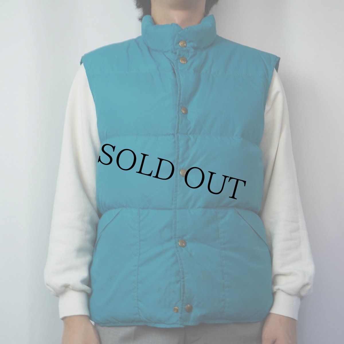 画像2: 80's L.L.Bean USA製 ナイロンダウンベスト L (2)