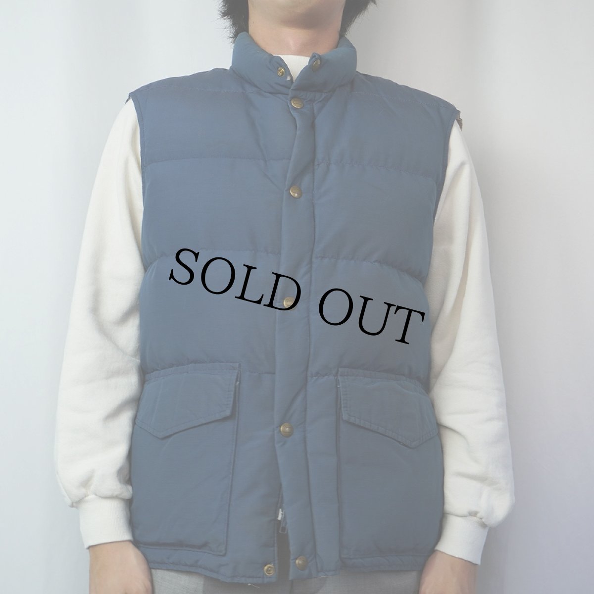 画像2: 80's Woolrich USA製 ナイロンダウンベスト NAVY L (2)