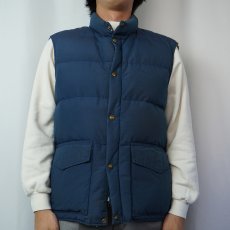 画像2: 80's Woolrich USA製 ナイロンダウンベスト NAVY L (2)