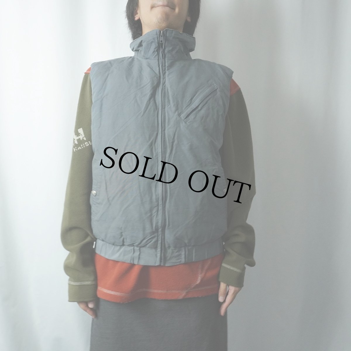 画像2: 80〜90's SIERRA DESIGNS コットン×ナイロン ダウンベスト L (2)