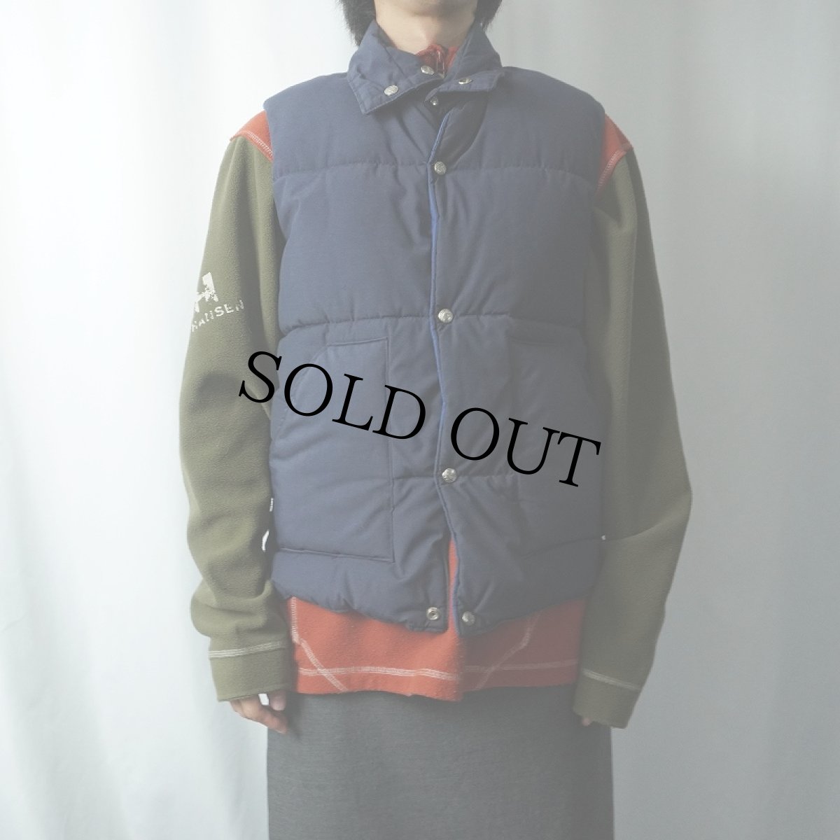 画像2: 90's〜 ダウンベスト NAVY M (2)