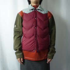 画像2: 80's Woolrich ウエスタンダウンベスト (2)