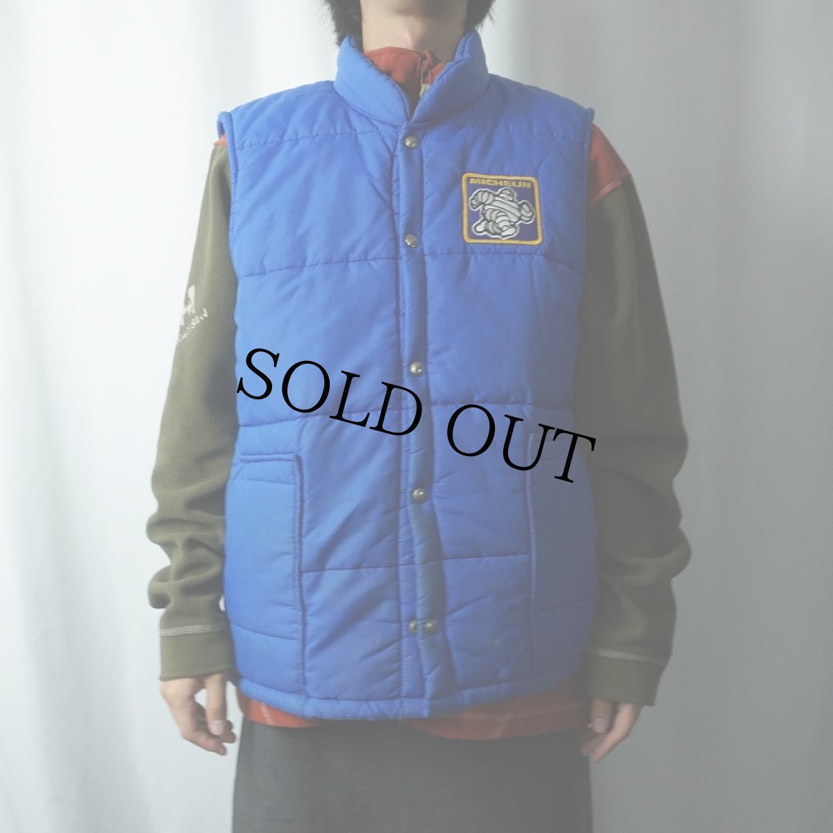 画像2: 70's Swingster USA製 "MICHELIN" ワッペン付き 中綿ナイロンベスト XL (2)