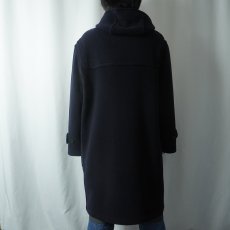 画像3: 80's Gloverall ENGLAND製 ヘリンボーン ウールダッフルコート NAVY SIZE38 (3)