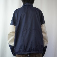 画像3: 80's adidas ロゴ刺繍 サイドラインナイロンジャケット NAVY XL (3)