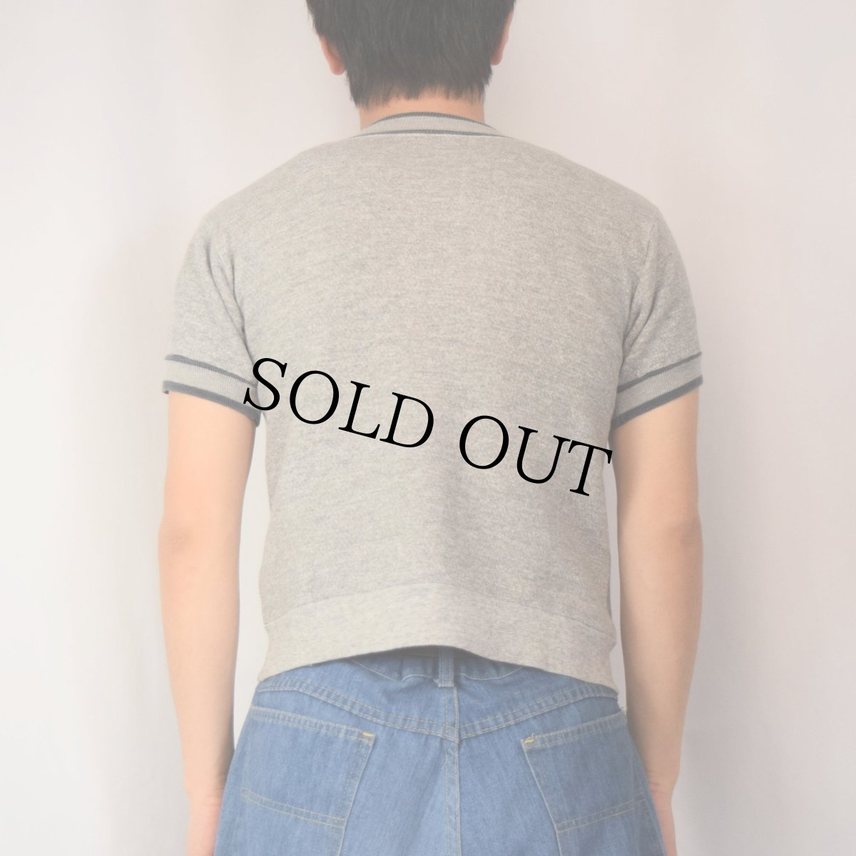 画像3: 〜60's "Saulte Ste Marie Michigan" リブボーダー プリント半袖スウェット (3)