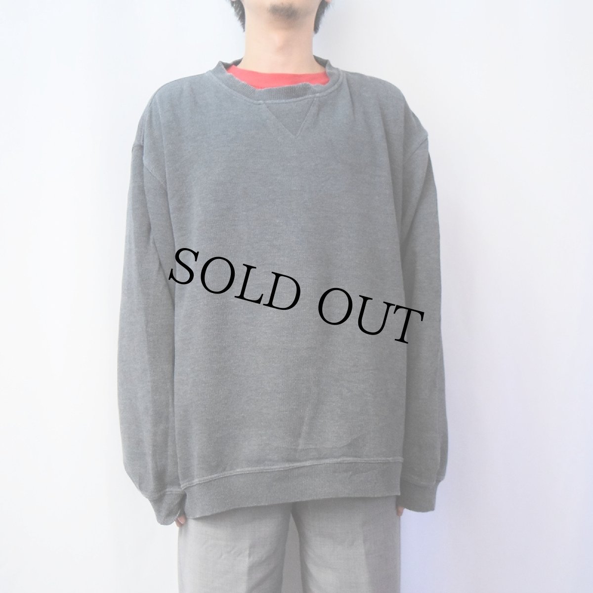 画像2: Consensus リブ編み 前V コットン×ポリエステルスウェット XXL (2)