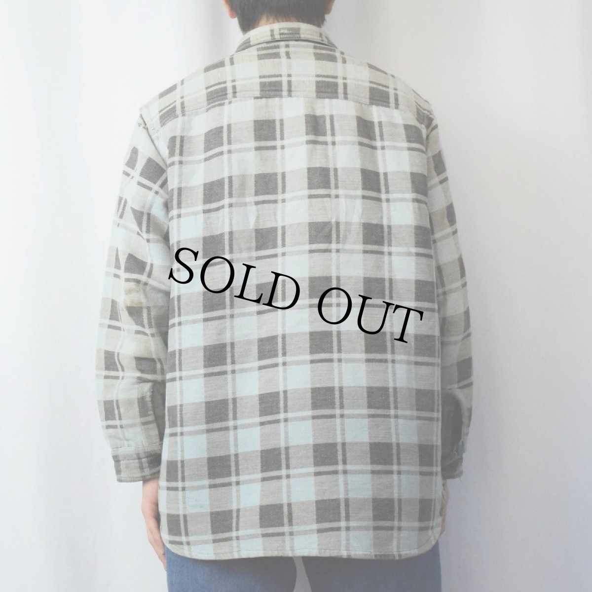 画像3: 80's 錦標 Champion チェック柄 ネルシャツ SIZE17 (3)