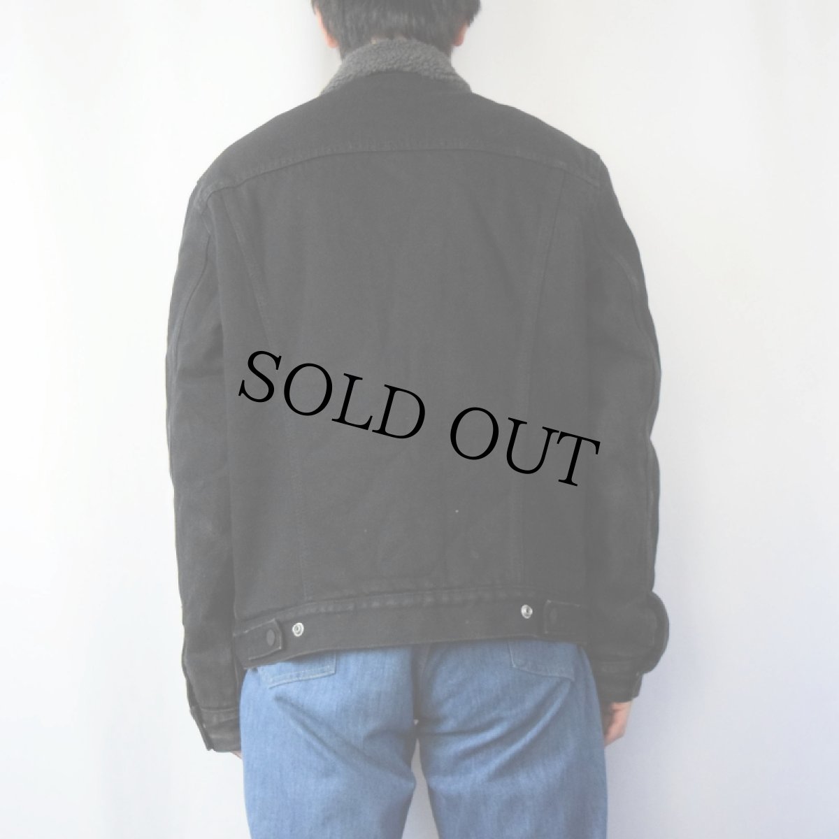 画像3: Levi's デニムボアジャケット BLACK M (3)