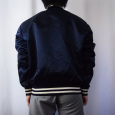 画像5: 80〜90's MLB "New York Yankees" USA製 ロゴワッペン付き ナイロンスタジャン NAVY XL (5)