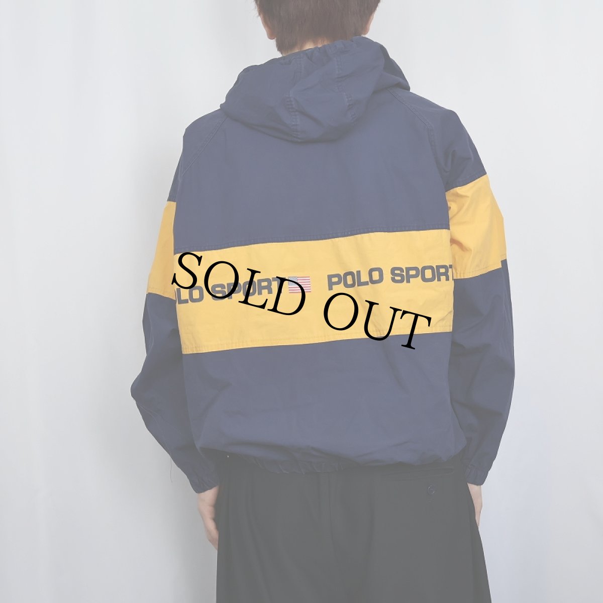 画像3: 90's POLO SPORT Ralph Lauren コットンジップパーカー NAVY S (3)