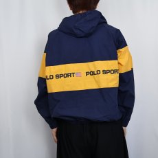 画像3: 90's POLO SPORT Ralph Lauren コットンジップパーカー NAVY S (3)