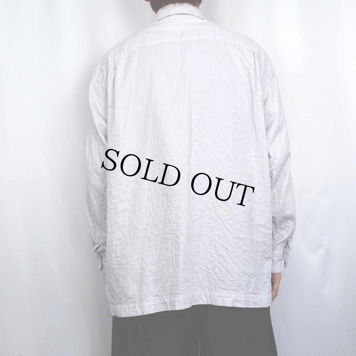 画像3: ISSEY MIYAKE ダブルフェイス コットンシャツ M (3)