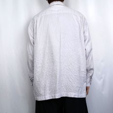 画像3: ISSEY MIYAKE ダブルフェイス コットンシャツ M (3)