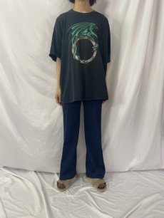 画像3: 90's Hewlin UK ケルト文様×ドラゴンプリントTシャツ 2XL (3)
