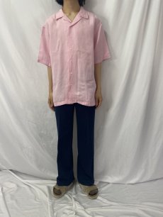 画像2: POLO Ralph Lauren リネン×シルク オープンカラーシャツ XL (2)