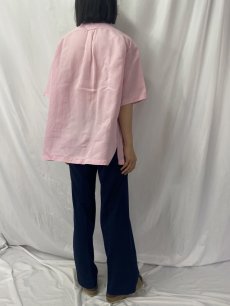 画像4: POLO Ralph Lauren リネン×シルク オープンカラーシャツ XL (4)