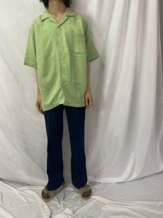 画像2: POLO Ralph Lauren "CALDWELL" シルク×リネン オープンカラーシャツ XL (2)