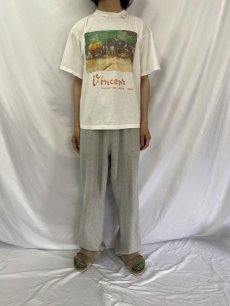 画像2: 90's〜 VINCENT VAN GOGH "Gypsy Camp near Arles" アートプリントTシャツ (2)