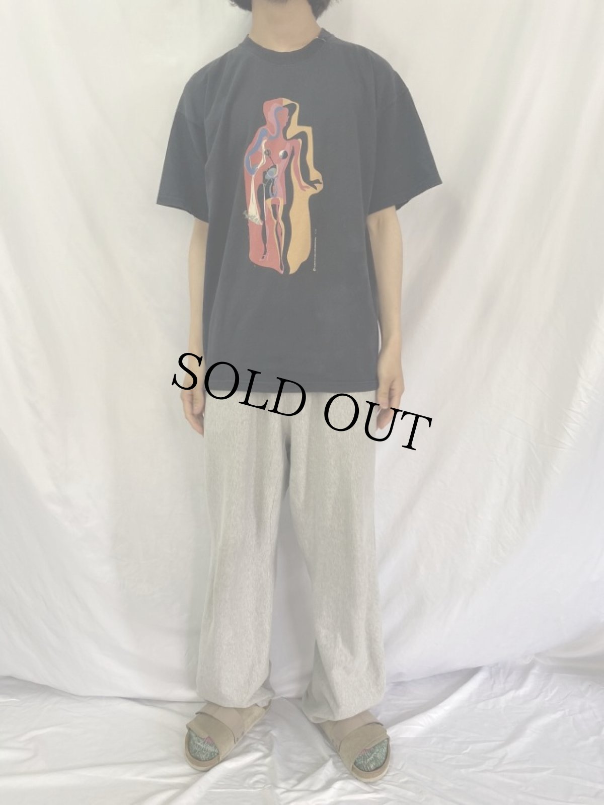 画像3: 2000's SALVADOR DALI "Mannequin" アートプリントTシャツ BLACK (3)