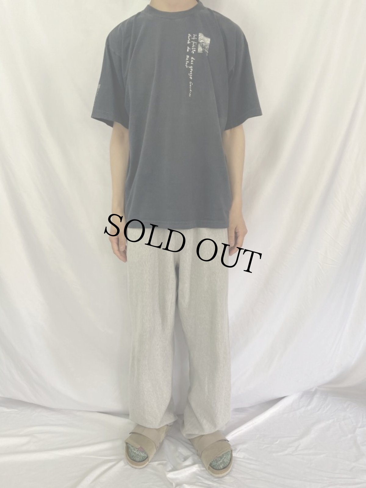 画像2: 90's Edvard Munch USA製 "ムンクの叫び" アートプリントTシャツ BLACK XXL (2)