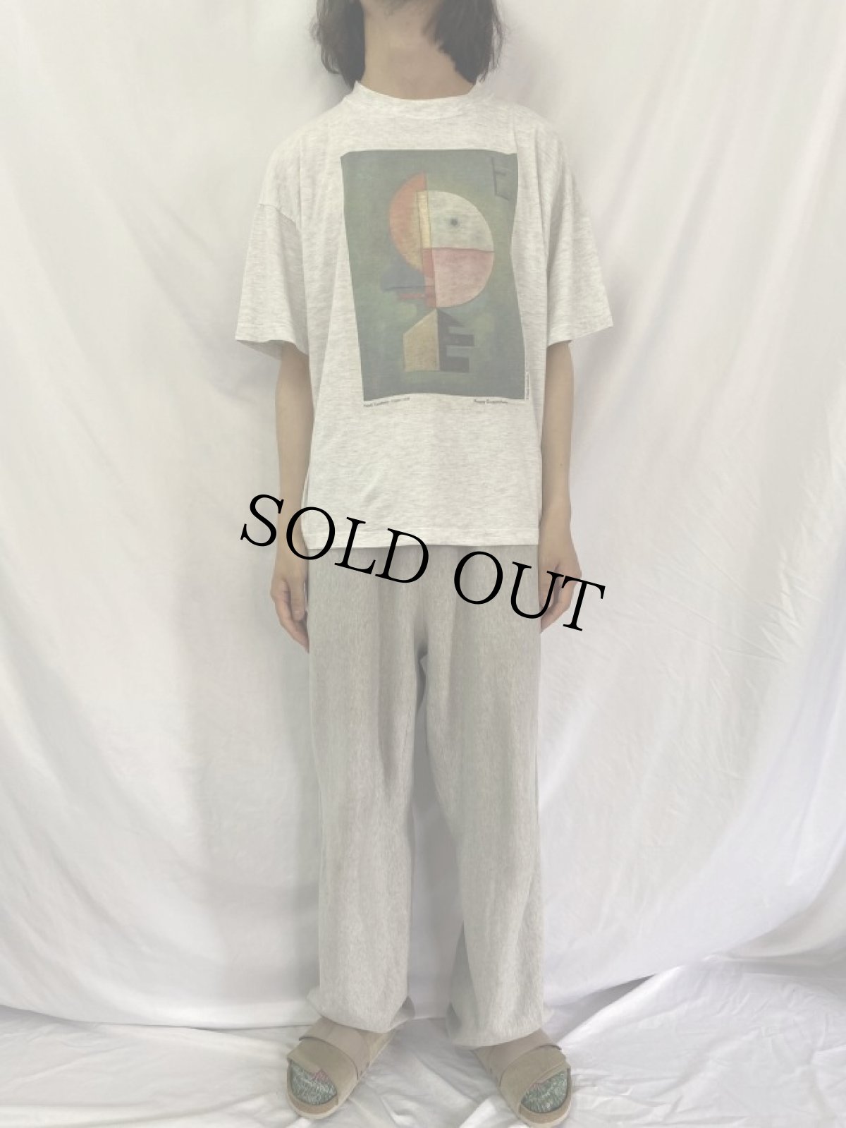 画像2: 2000's Wassily Kandinsky "empor" アートプリントTシャツ XL (2)