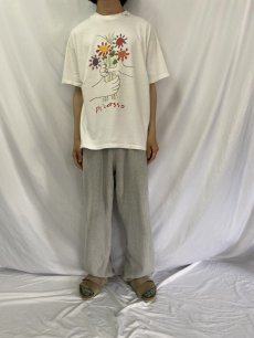 画像2: 90's Picasso USA製 "Le Bouquet de l'amitie" アートプリントTシャツ XL (2)