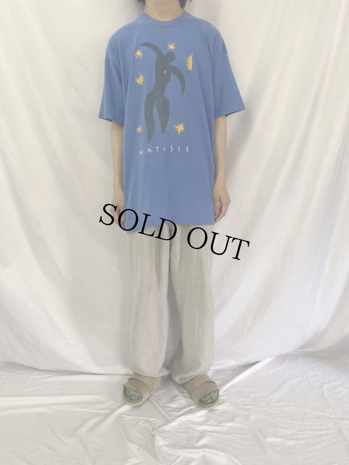 画像2: 90's Henri Matisse USA製 "JAZZ" アートプリントTシャツ XL (2)