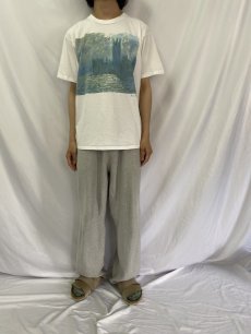 画像2: 90's Claude Monet USA製 "Houses of Parliament" アートプリントTシャツ XL (2)