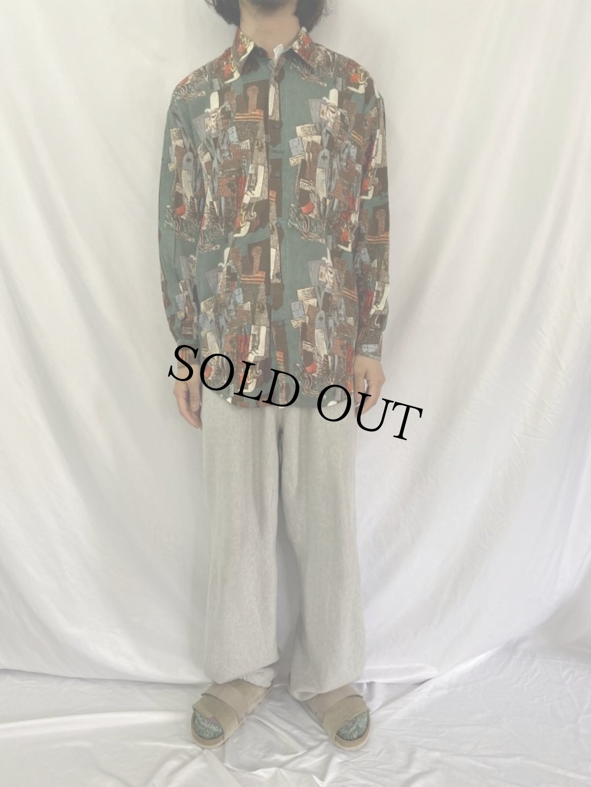 画像2: Picasso アート総柄 シャツ (2)