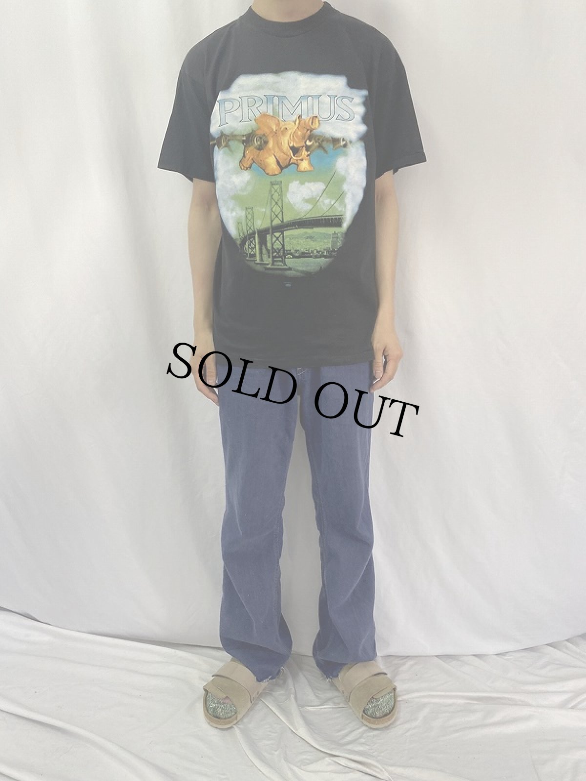 画像2: 90's PRIMUS USA製 "SOUTHBOUND PACHYDERM TOUR" オルタナティヴロックバンドプリントTシャツ BLACK XL (2)