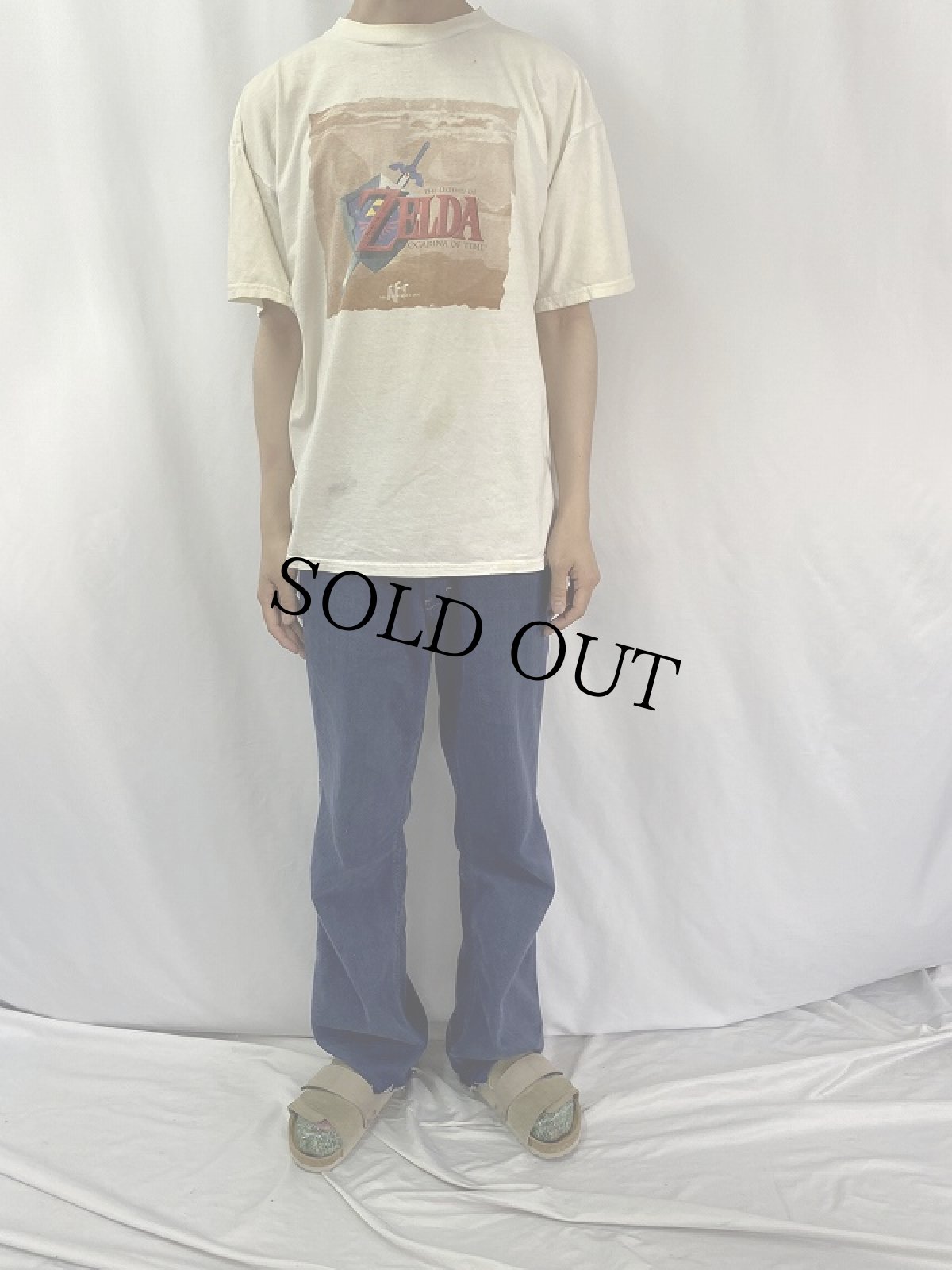 画像2: 90's ZELDA "Ocarina of Time" ゲームプリントTシャツ XL (2)