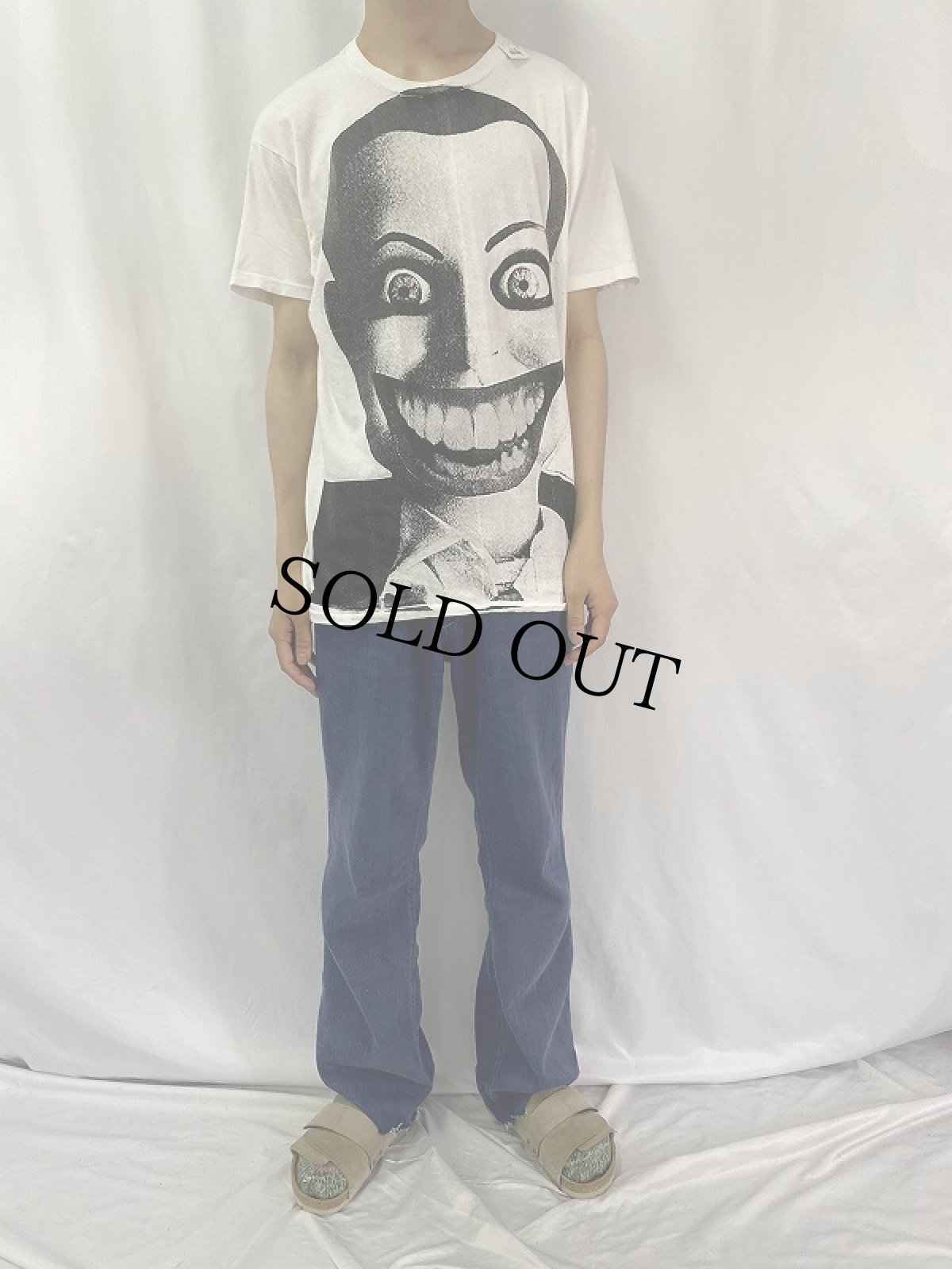 画像2: 90's "DEAD SILENCE" 手刷り 大判プリントTシャツ XL (2)