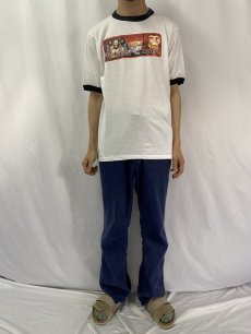 画像2: 90's〜 PLANET OF THE APES USA製 映画プリントリンガーTシャツ L (2)