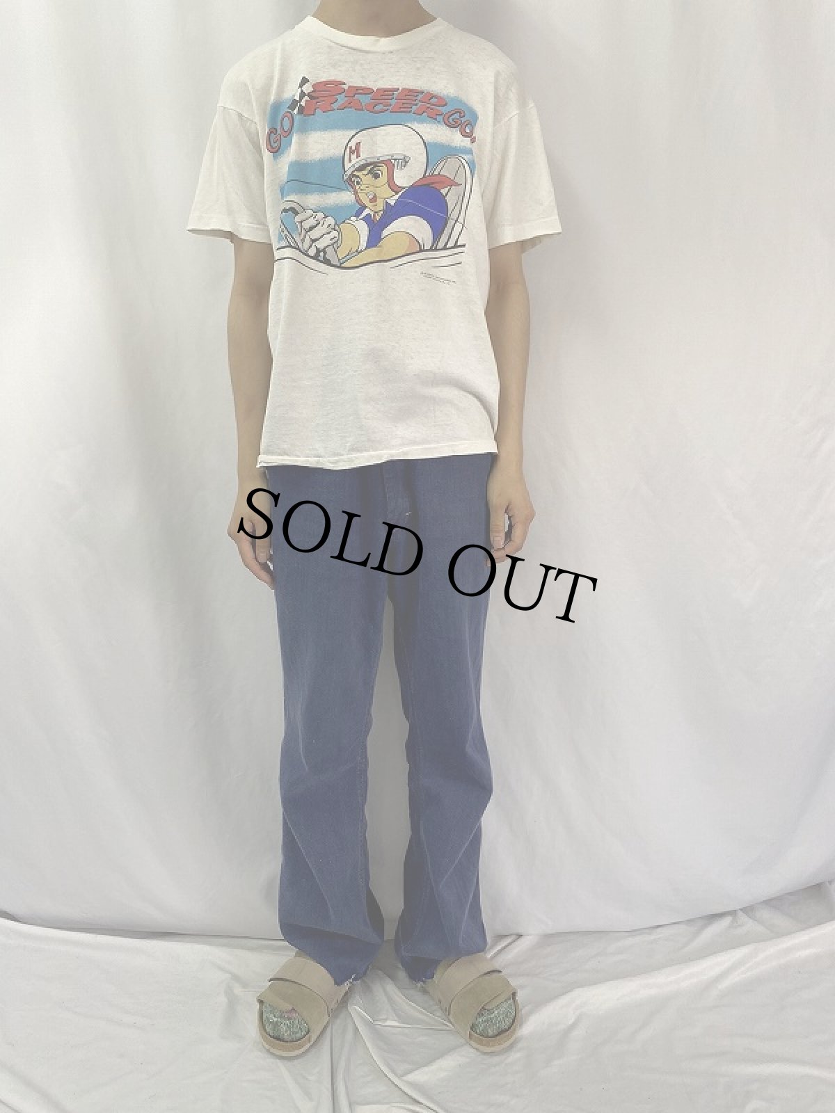 画像2: 90's SPEED RACER USA製 アニメプリントTシャツ L (2)