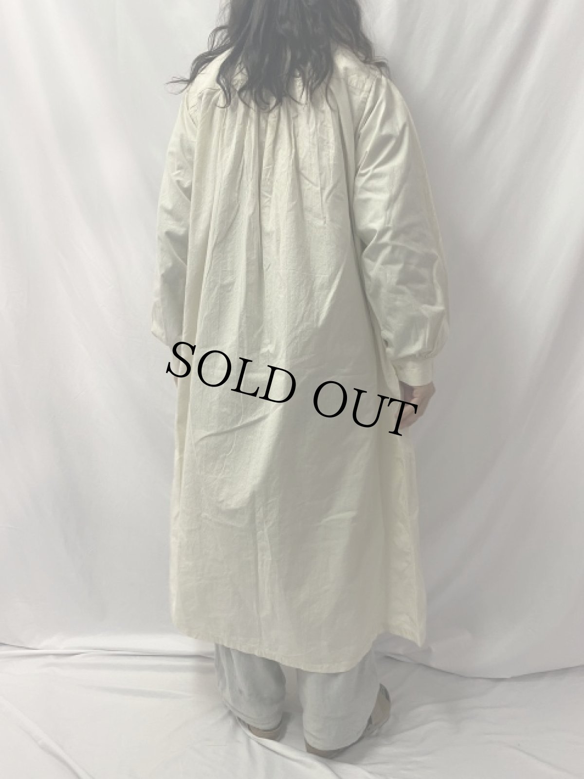 画像4: 20's〜30's FRENCH コットンスモックシャツ (4)