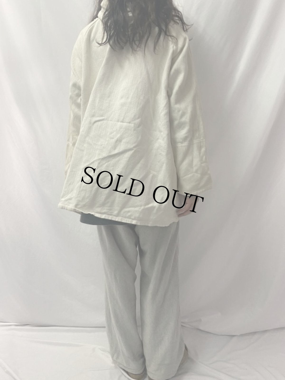 画像4: 50's EURO Bragard ヘリンボーン織り メティスリネン フードコート (4)