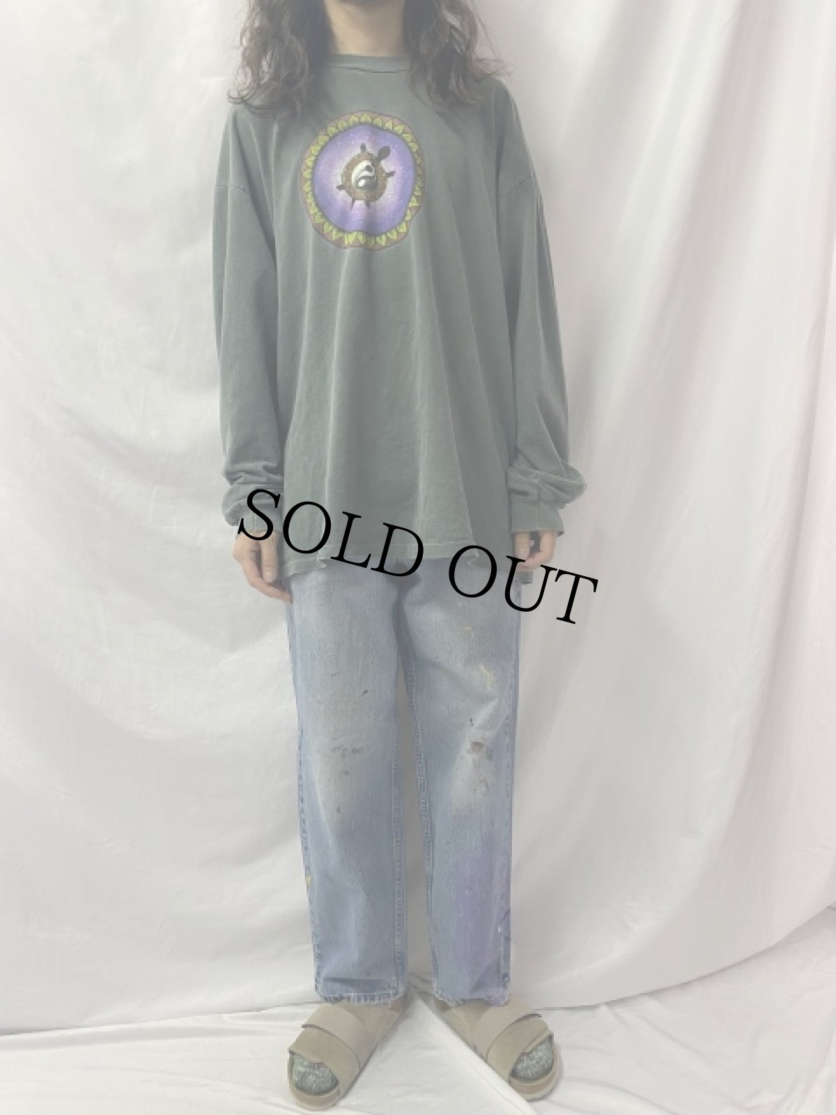 画像3: 90's Levi's SILVER TAB "BAGGY" ペンキペイント デニムパンツ W32 (3)