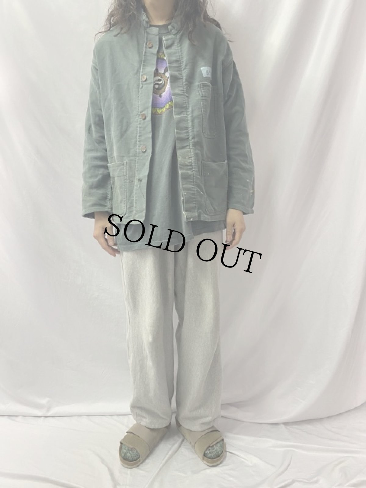 画像2: 50's モールスキン スタンドカラーカバーオール (2)