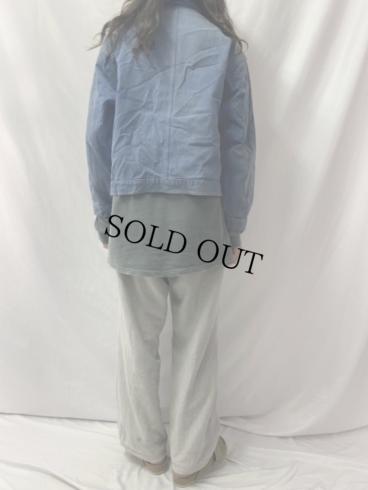 画像4: 60〜70's EURO コットンツイル ジップワークジャケット (4)