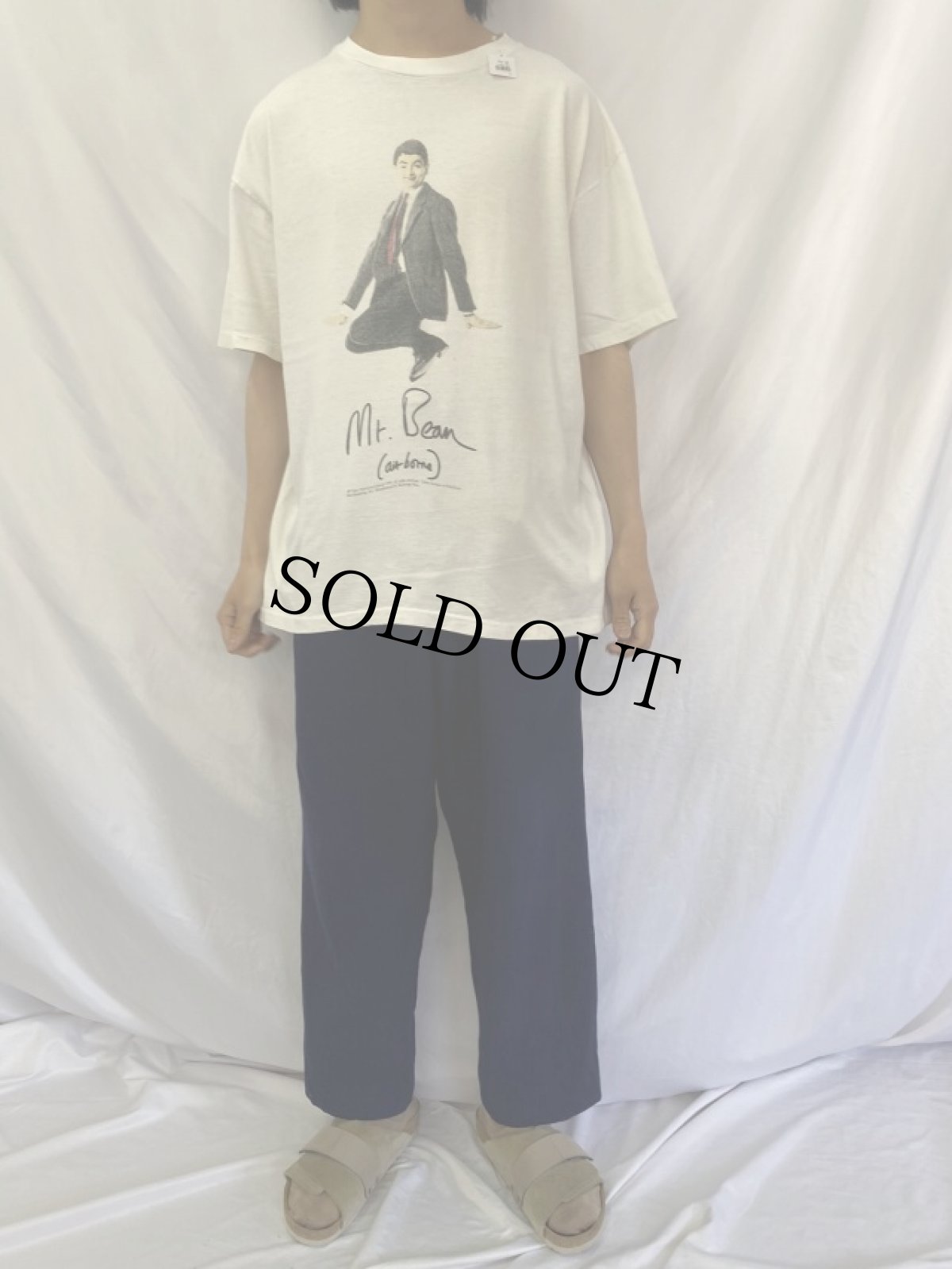 画像2: 90's Mr.Bean "Airborne" コメディ番組プリントTシャツ XL (2)