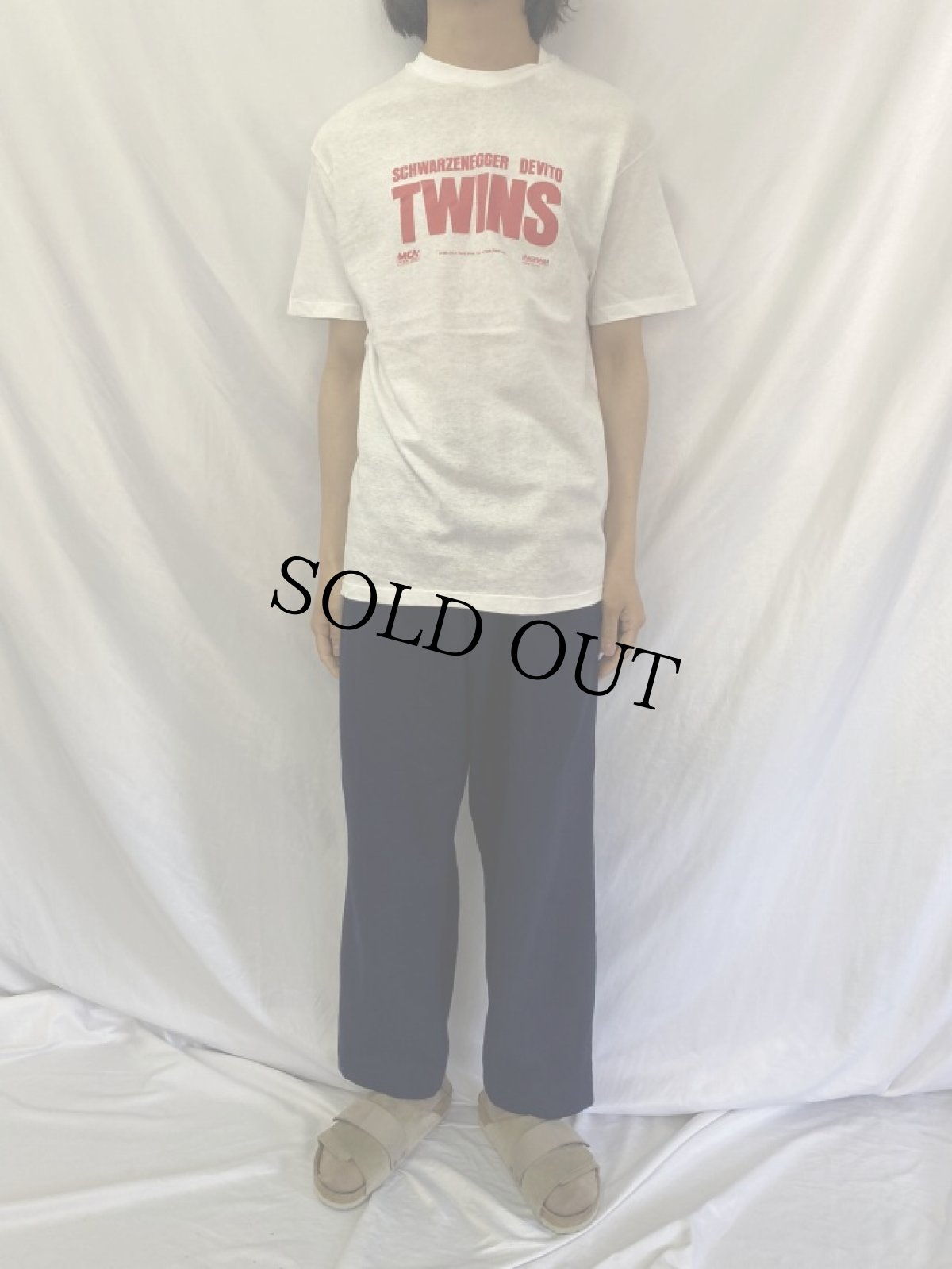 画像2: 80's TWINS USA製 "SCHWARZENEGGER DEVITO" コメディ映画プリントTシャツ L (2)