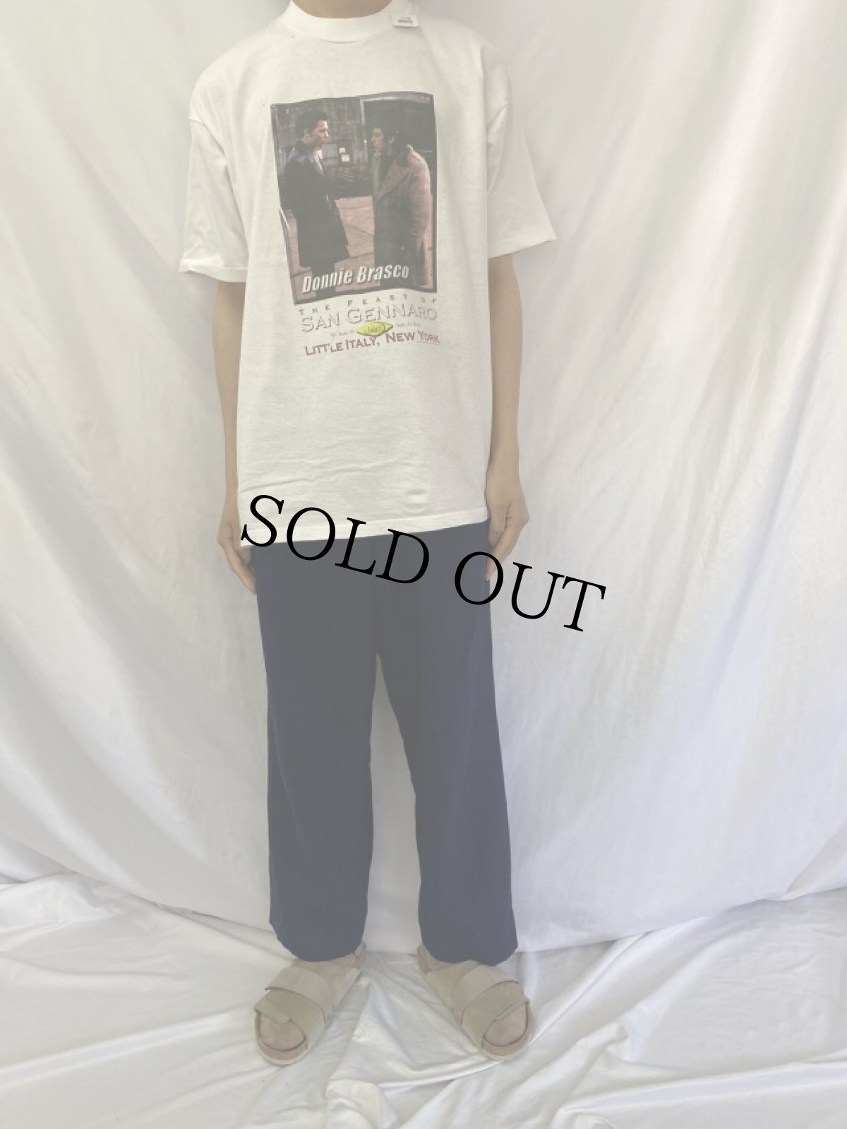 画像2: 90's Donnie Brasco マフィア映画プリントTシャツ XL (2)